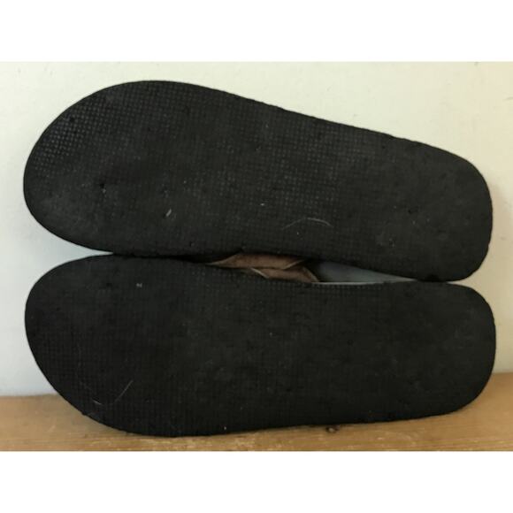 Vtg 70s 80s Suede Nylon Brown Layered Foam Flip Flops Sandals 6 Mens 8.5 Wmns 39 main image 5